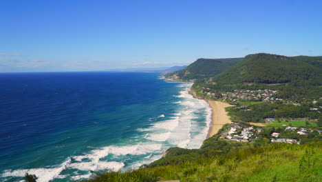 Stanwell-Park-Mar-Acantilado-Puente-Ventoso-Costa-Timelapse-Sydney-Océano-Ala-Delta-Por-Taylor-Brant-Película