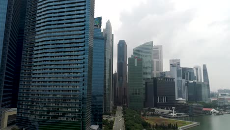 singapore skyline aerial view