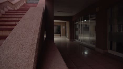 exterior building corridor with stairs