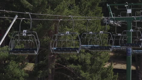 ski lift in a mountain forest