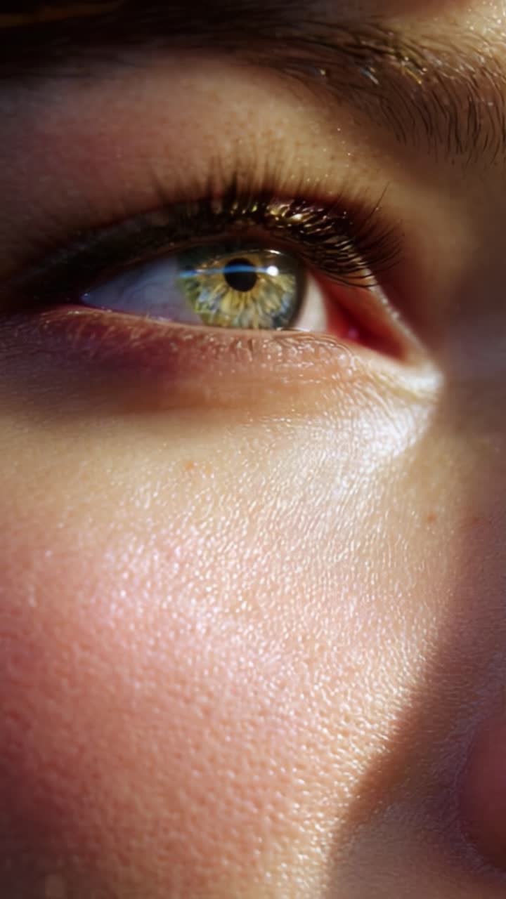 A Close-Up Examination of an Eye Capturing Depth, Light, and Emotion, Showcasing Intricate Details, Color Variations, and the Unique Aspect of Human Expression Through Natural Reflections