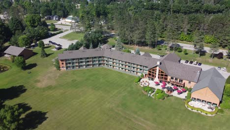 aerial shot of northern hotel