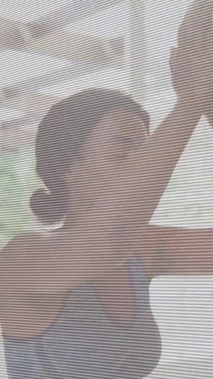 Vertical video: Woman on partner cue, guiding head and hands in health demo, mesh showing gesture