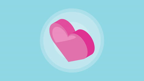 el corazón es de color rosa.