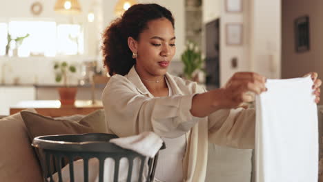 woman doing laundry at home