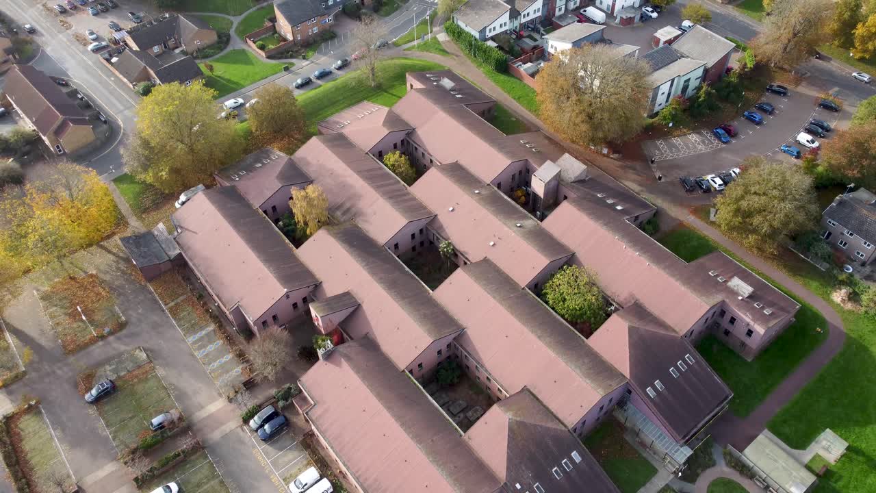 캔터베리 시의회 사무실 건물 무인 항공기 돌리 앞으로 비행