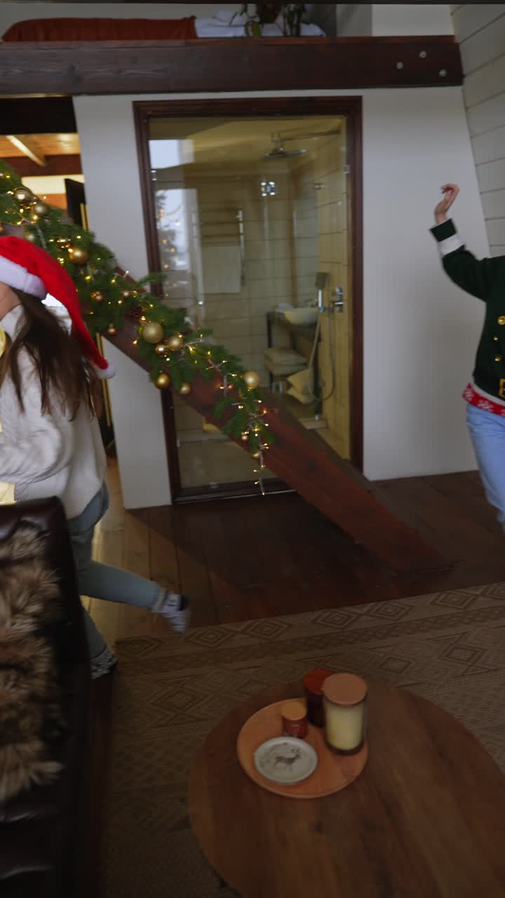 celebración de navidad con la familia