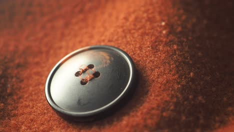 close-up of a button on fabric