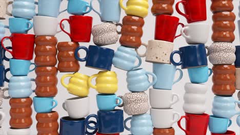 stacked colorful cups