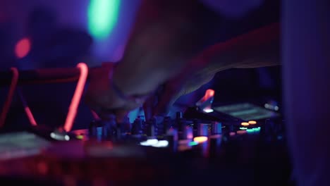 dj set in night club