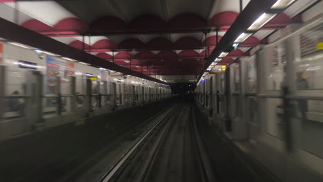 subway train arriving to the station