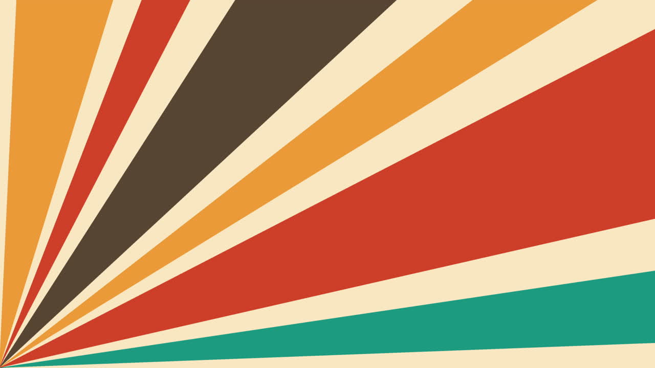 Animated Retro Sunburst Rays Background Loop