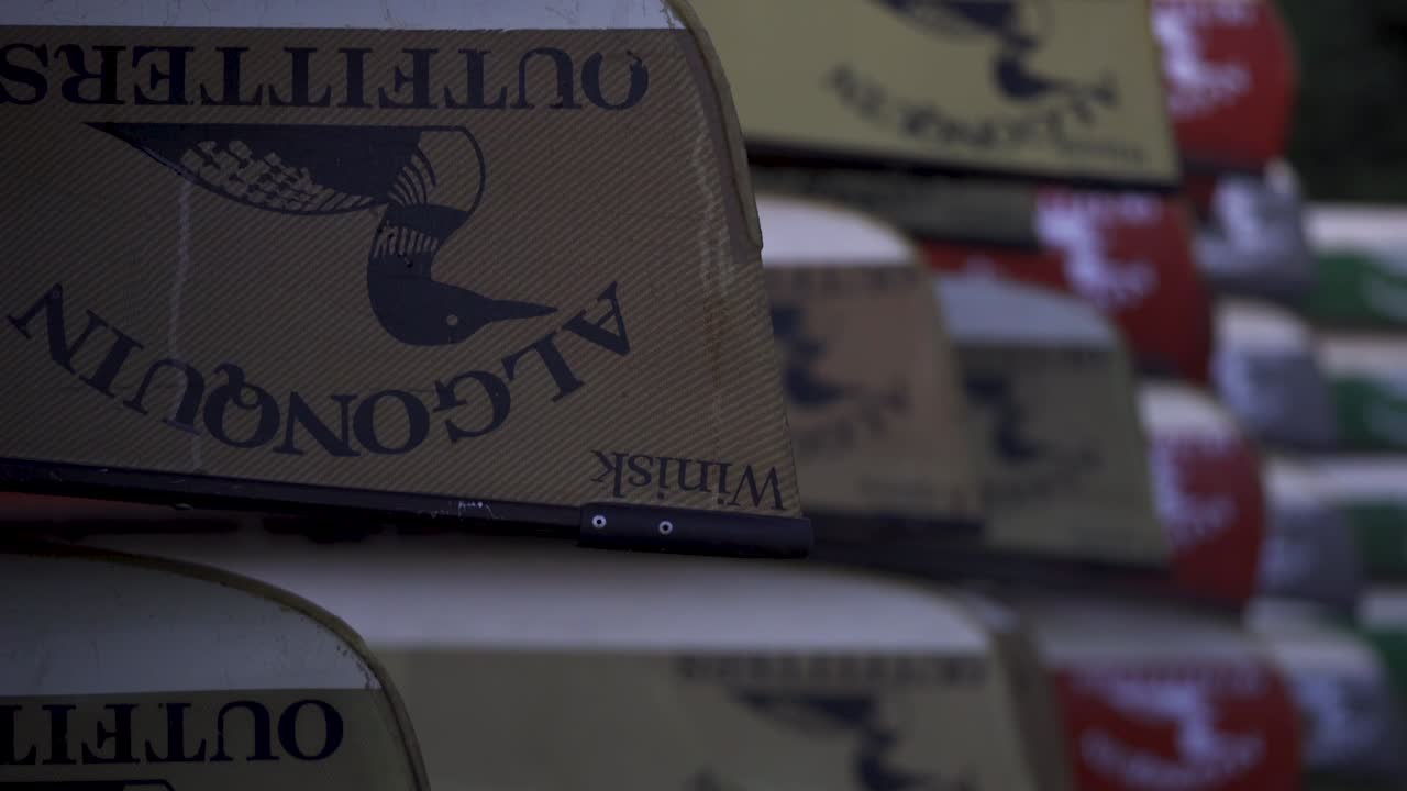 Canoes At Lake Opeongo In Algonquin Provincial Park, Canada