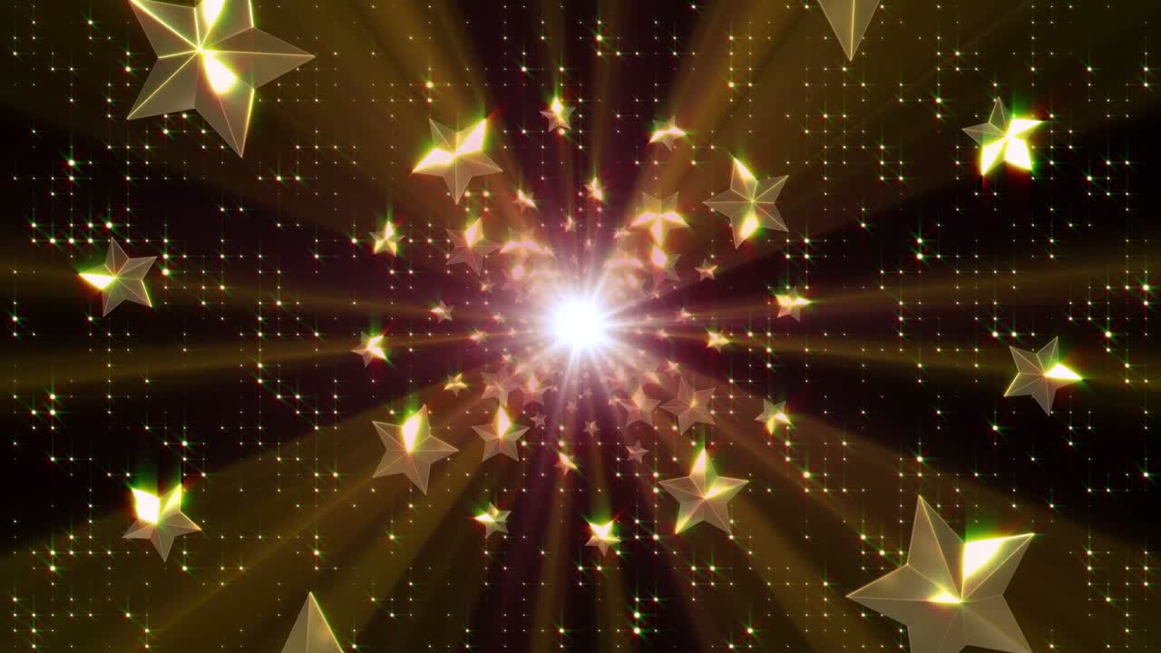 골든 스타 터널 배경 루프