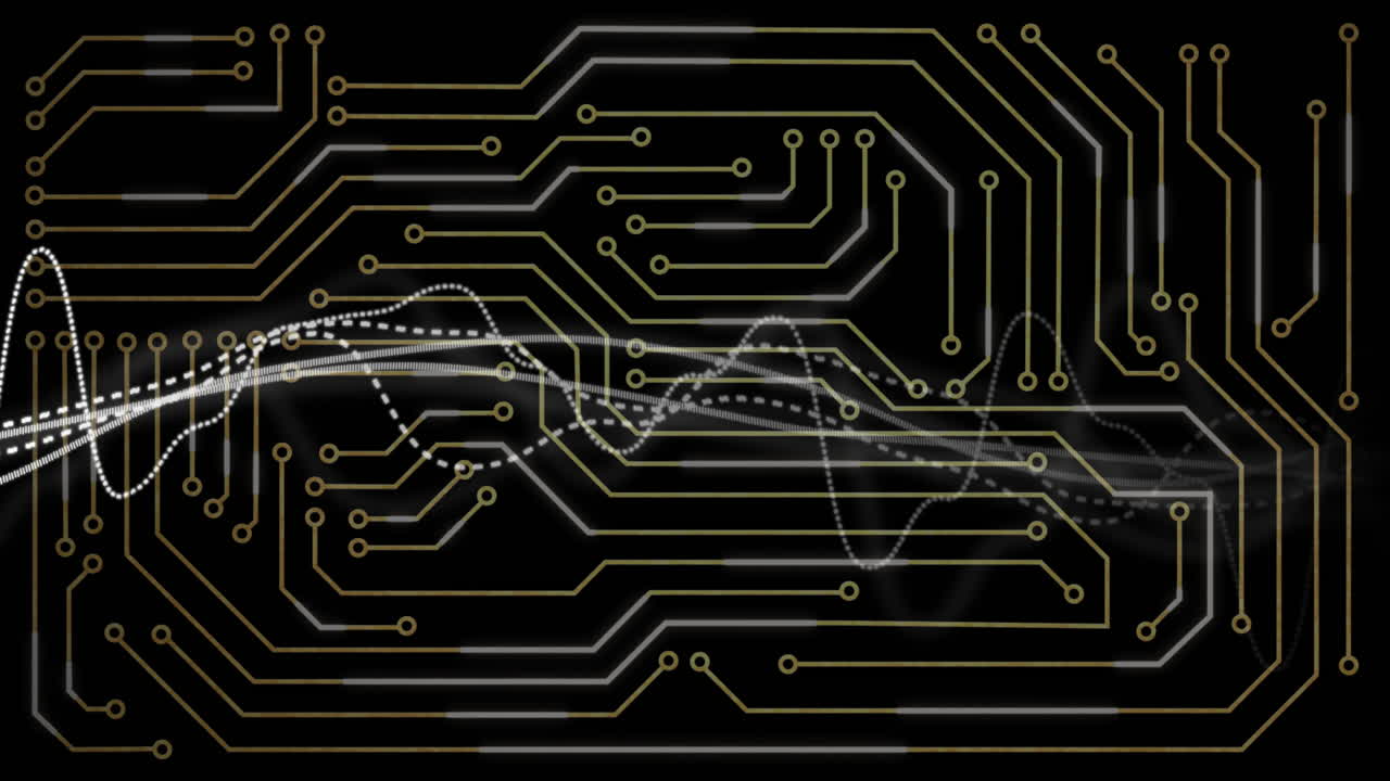 Animation of digital data processing over circuit board