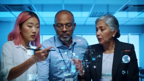 team collaboration on futuristic project