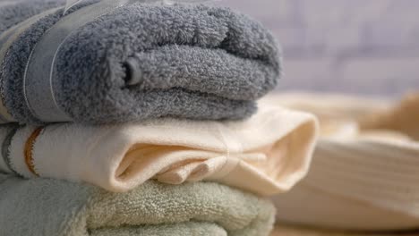 stack of folded towels