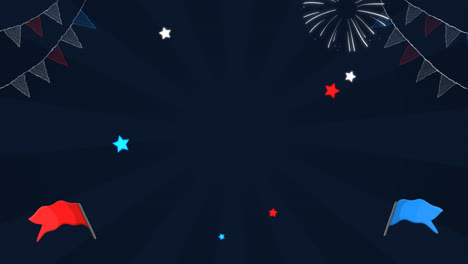 motion graphic of fourth of july