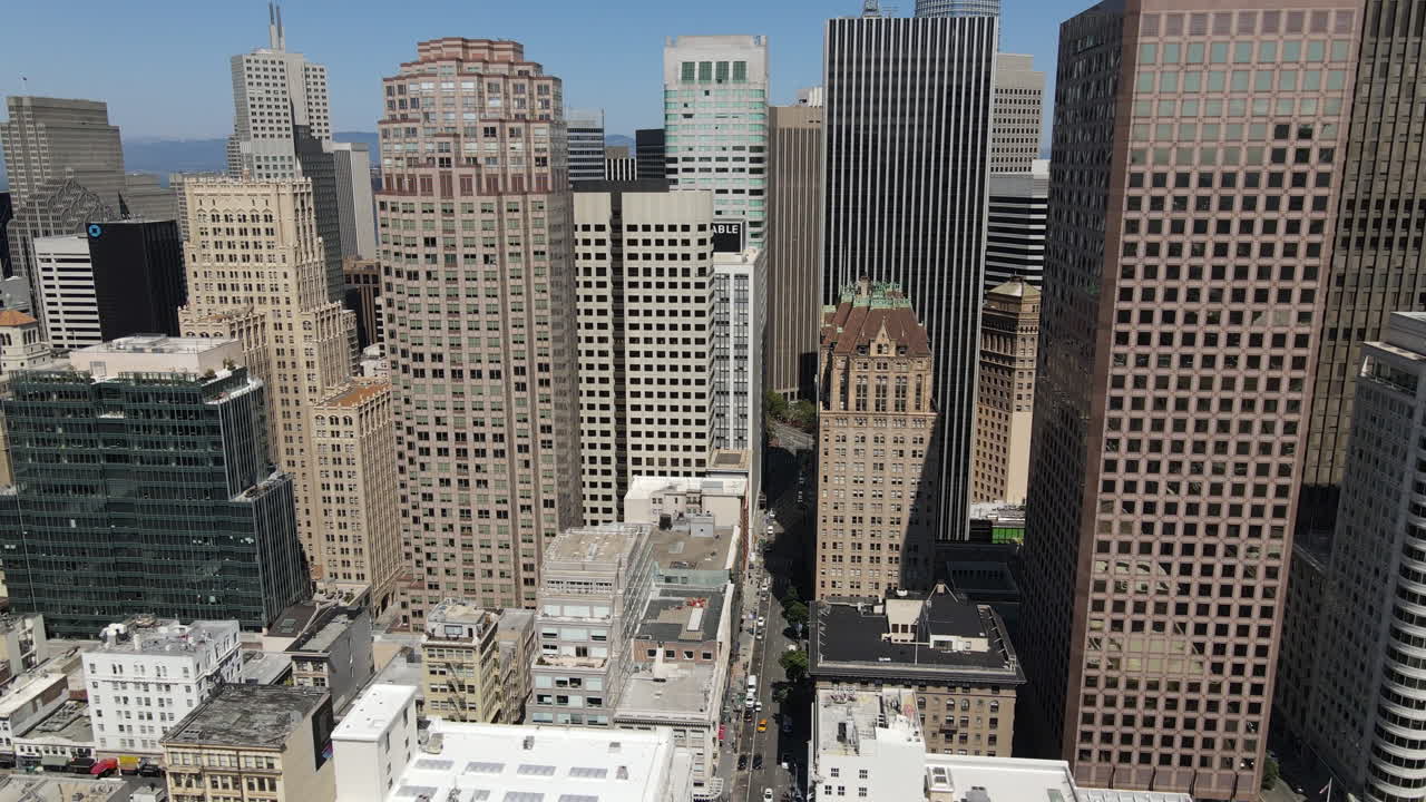 imágenes aéreas del distrito financiero de san francisco