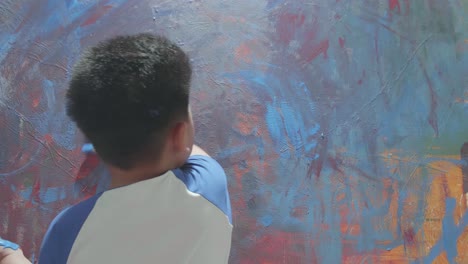 child painting abstract art