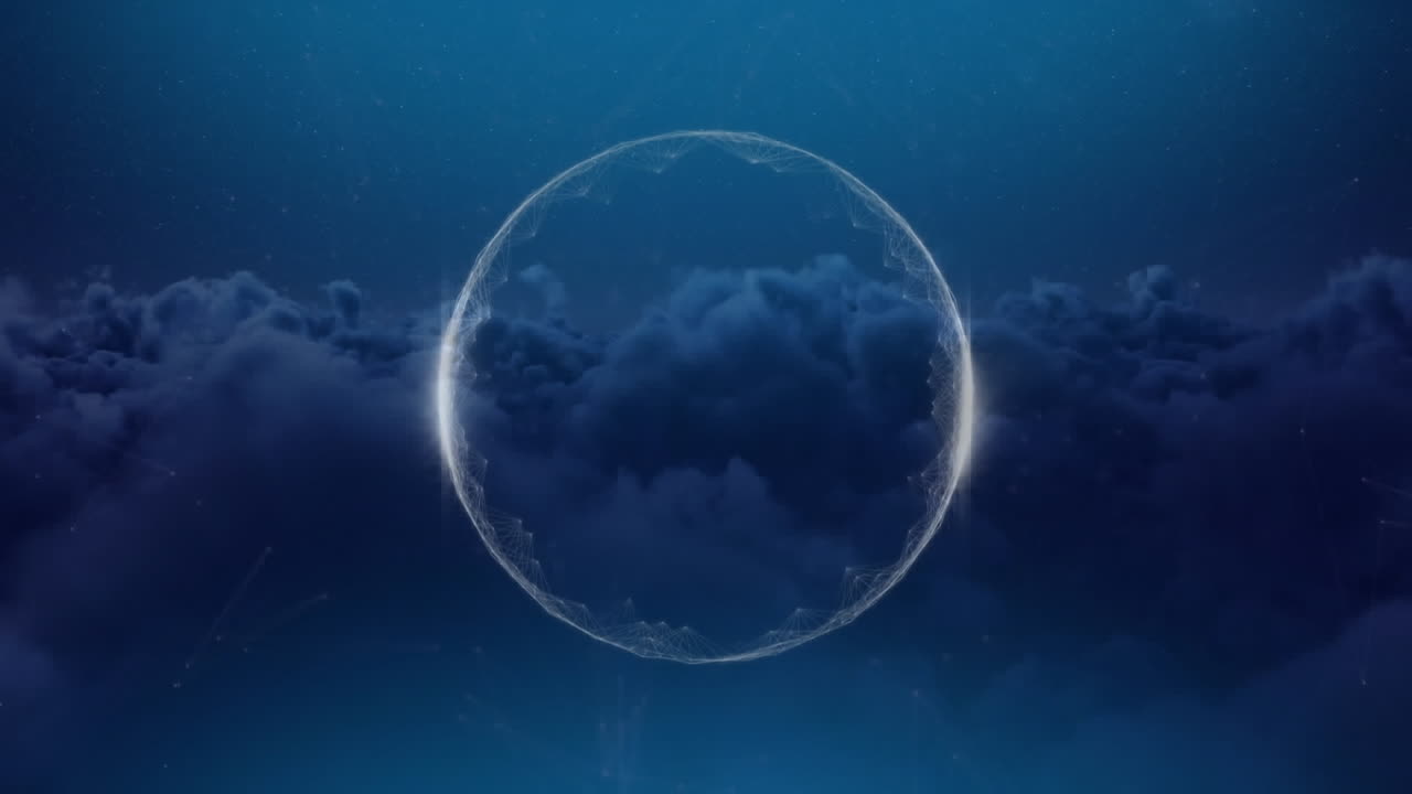 Animation of globe over clouds