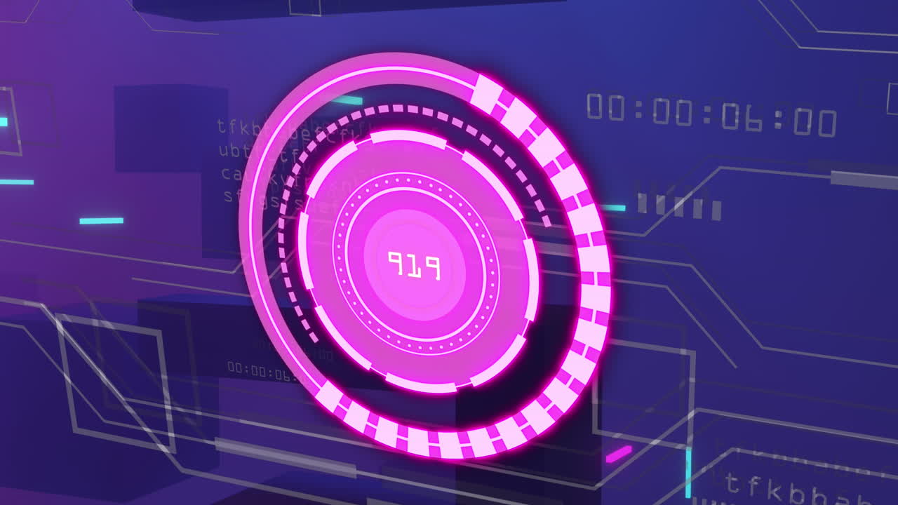 Animation of scope and data processing with circuit board