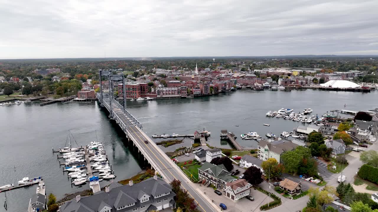 aerial pullout from portsmouth new hampshire