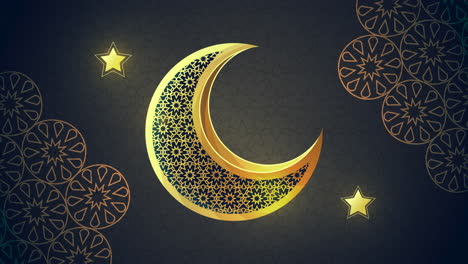 islamic festive background with moon and stars