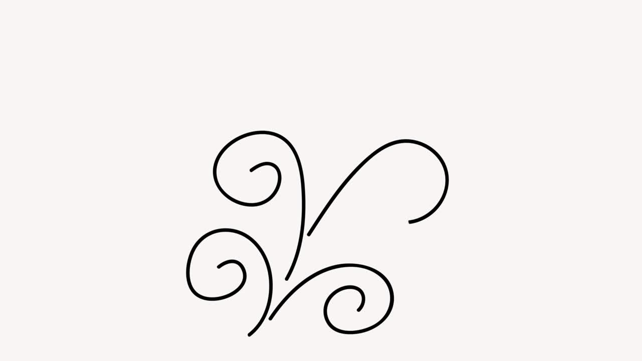 animación de un patrón rizado en crecimiento