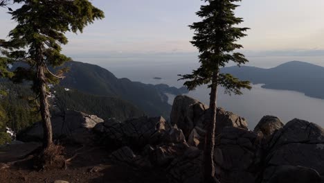 scenic view from mountain top in british columbia, canada