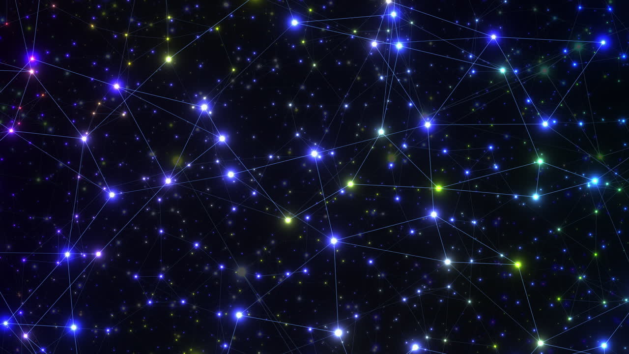 volando en el espacio exterior. animación sin costuras en bucle.