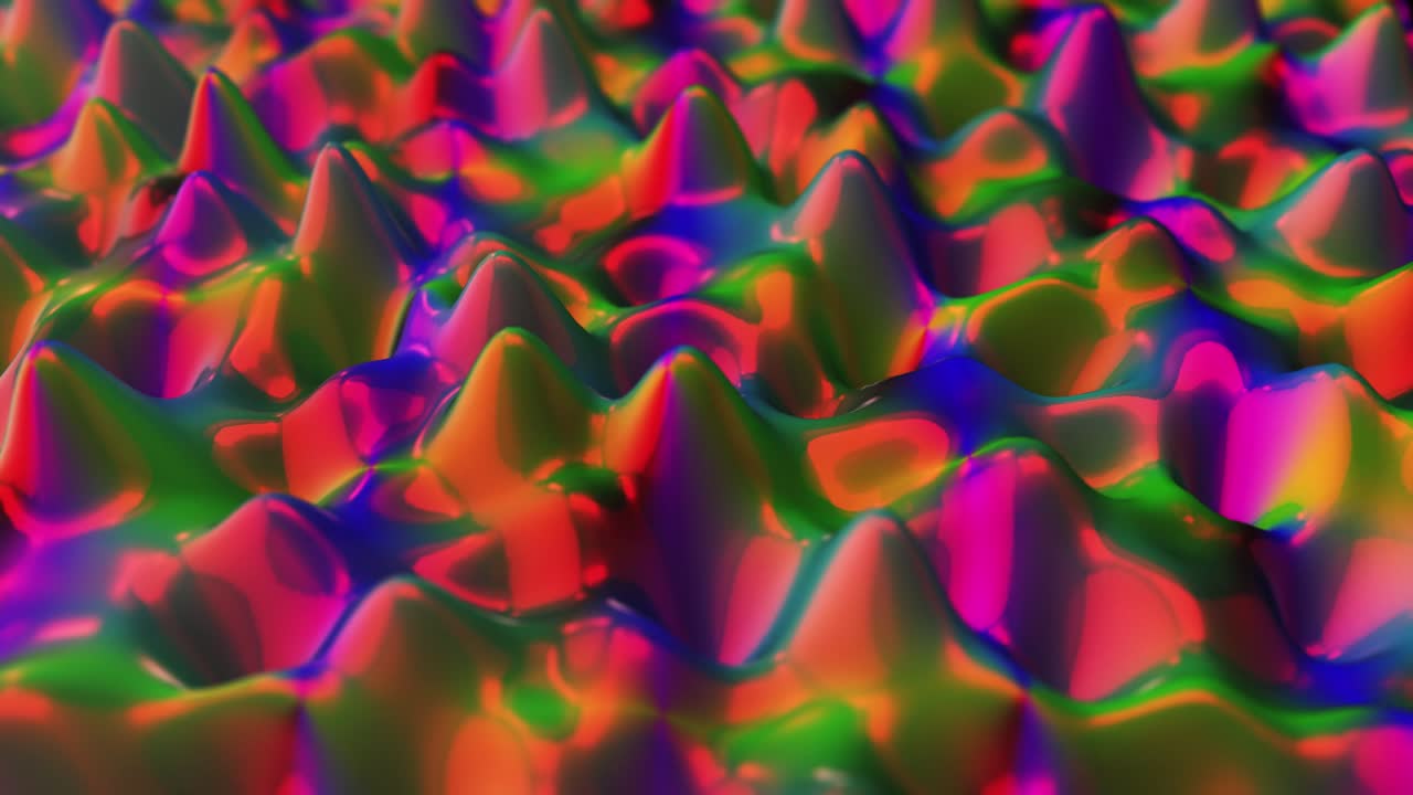 Animovaný duhový 3D tekutý kov - Animace.