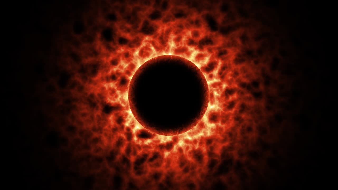 태양 불과 함께 불타는 불의 반지 태양 일식