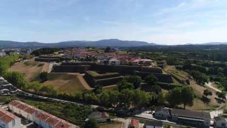 aerial view city of valença portugal