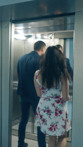 people in an elevator