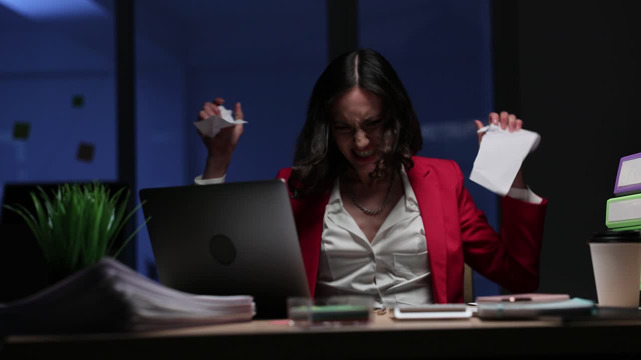 A Frustrated Businesswoman at Work