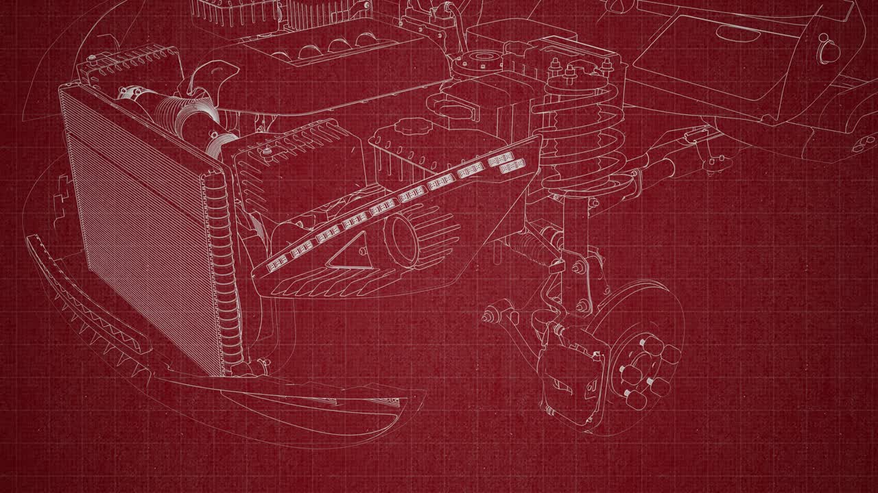 engine and other parts visible in car