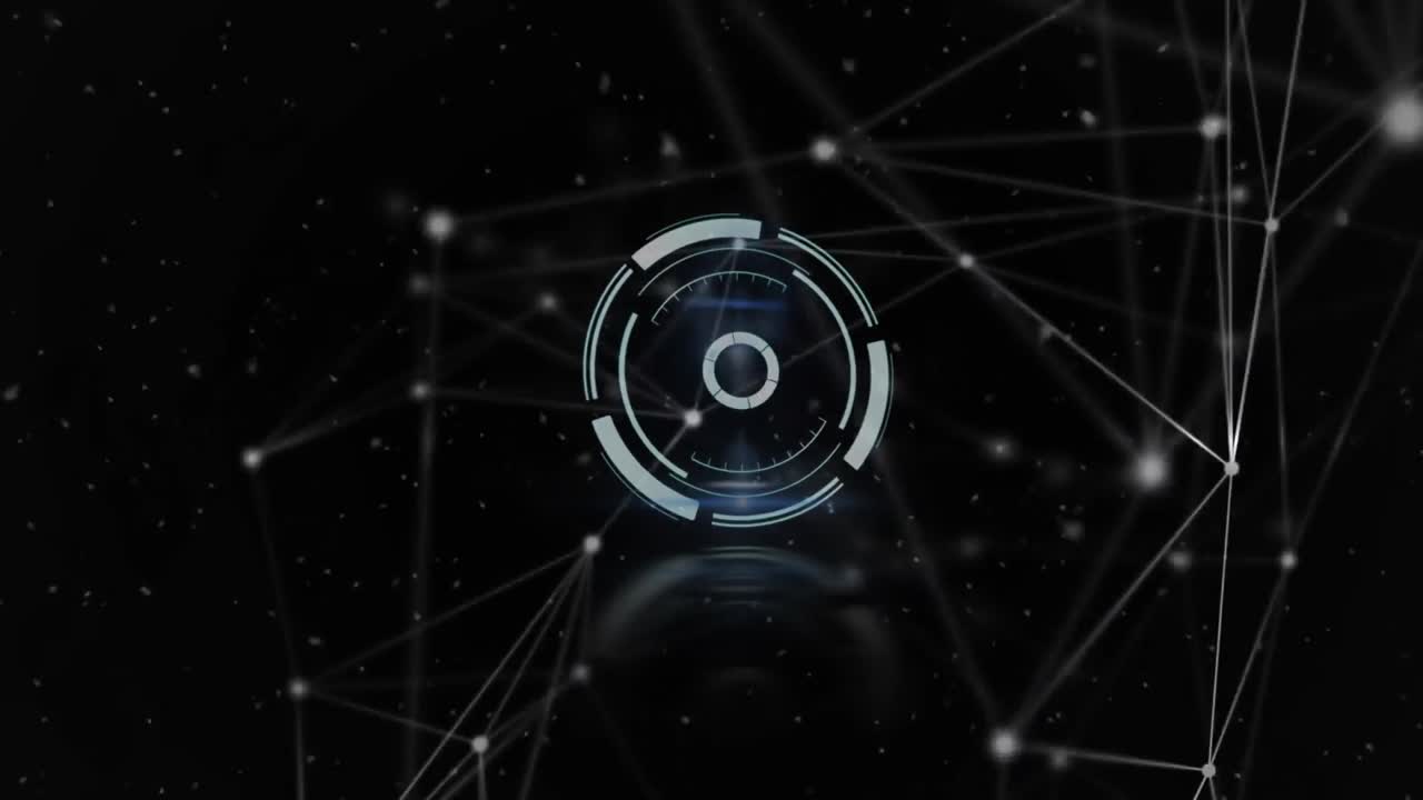 Animation of scope scanning with network of connections | Premium Stock ...