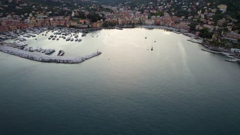 luxury boats in harbour of santa margherita ligure, ligurian sea coast