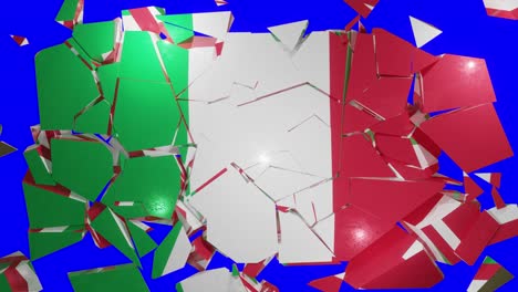 italia el colapso de la bandera de la ue italia 4k