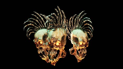 punk skull vj loop