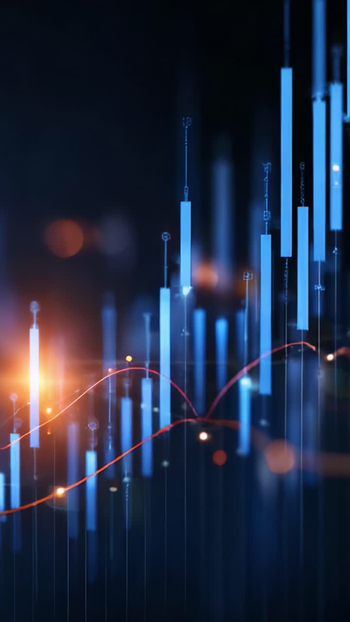 Dynamic Financial Chart Displaying Fluctuations and Trends with Vibrant ...