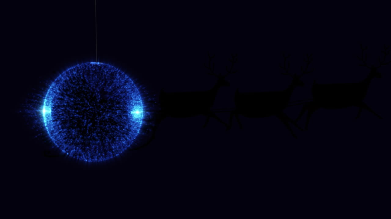 Animation of globe with light spots on black background