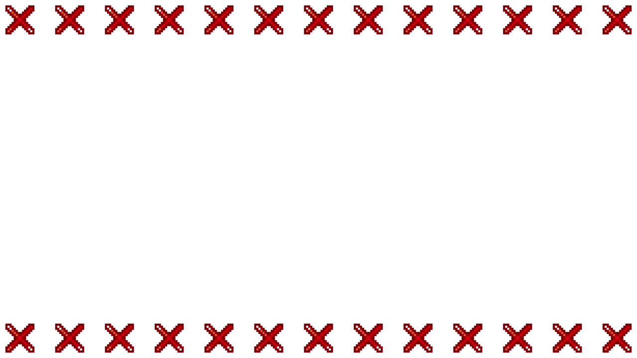 Pixel Art Mini Cross mark Frame Animated Overlay 1080p Transparent 30 fps (4).mov