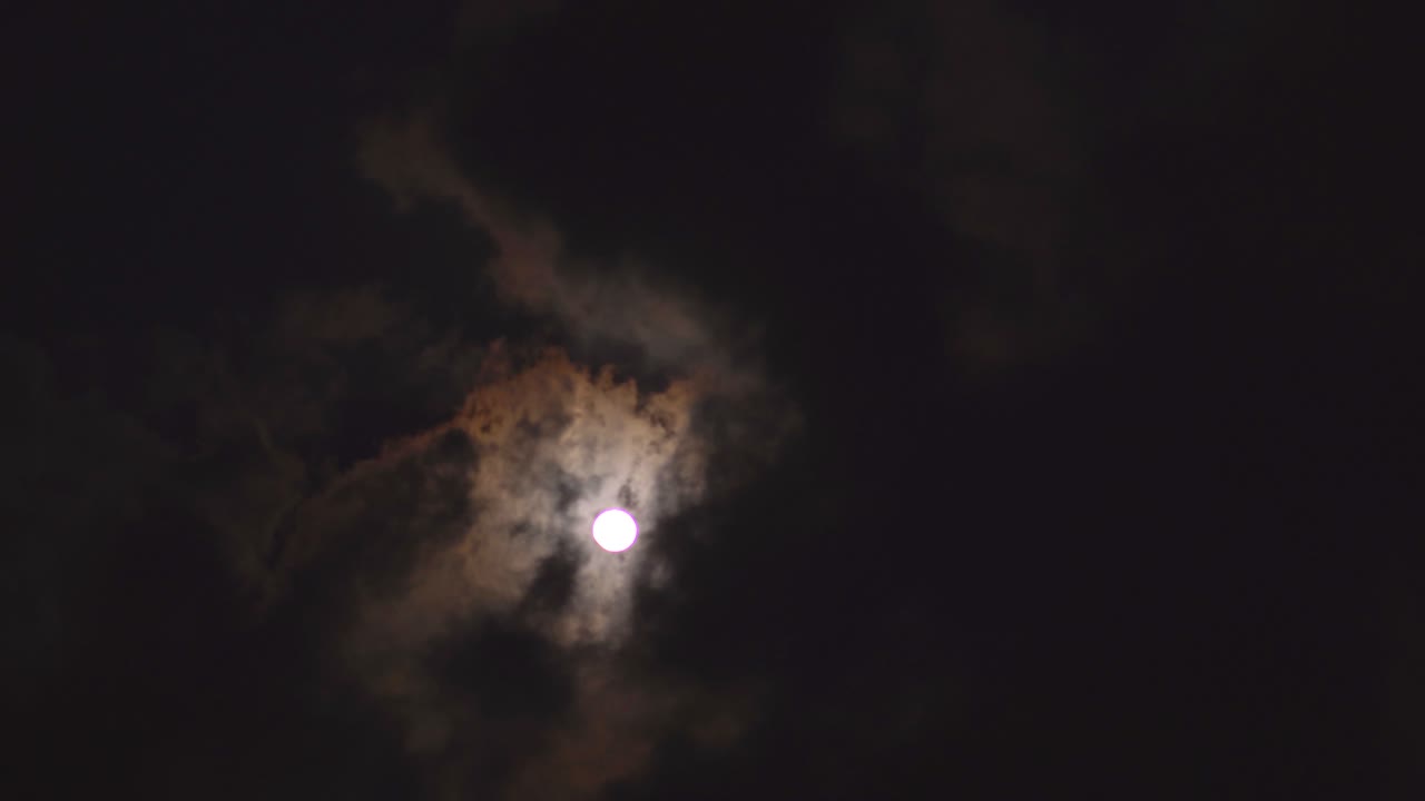 Full moon with clouds. Moon with clouds moving fast
