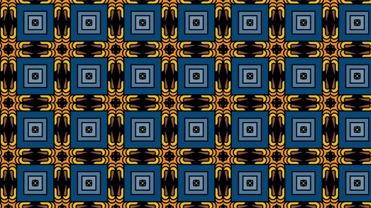 abstracto, animación de fondo, desplazamiento a la derecha, azul y amarillo