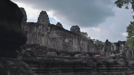 timelapse of a temple at the angkor archaeological park