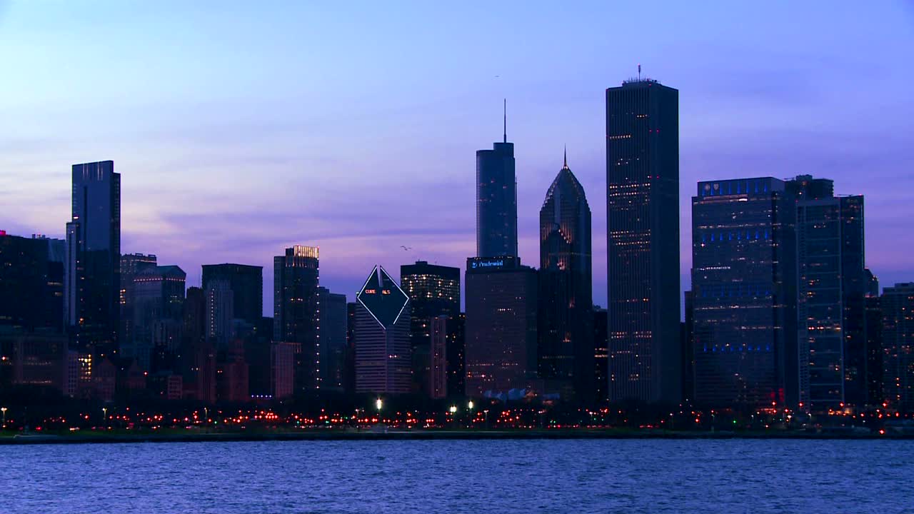 The city of Chicago skyline at twilight 1
