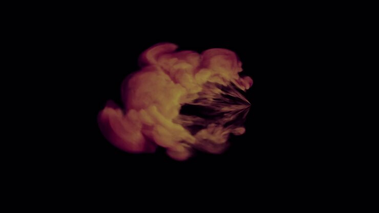 Vibrant Abstract Smoke Burst Effect on Black Background