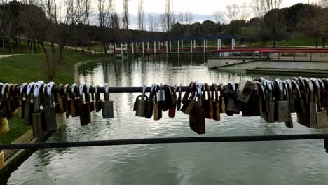 Toma-Estática-De-Un-Estanque-Del-Parque-Desde-El-Puente.